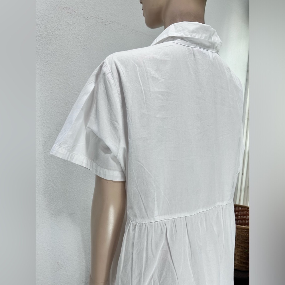 MAINSTREET BLUES white blouse short sleeve size:1X - Picture 9 of 13